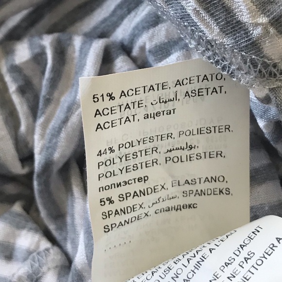 Bebe Sport Gray White Striped Tank Top Medium - Picture 9 of 14